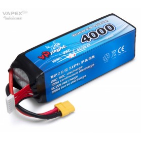 Li-Po Batteri 6S 22,2V 4000mAh 25C XT60-Kontakt